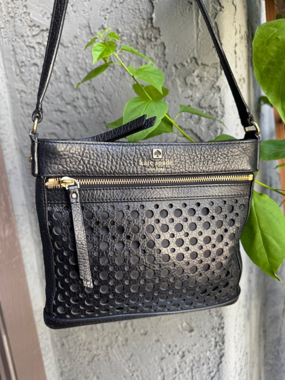Kate Spade Perri Lane Bubbles Reidy Perforated Leather Crossbody